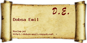 Dobsa Emil névjegykártya